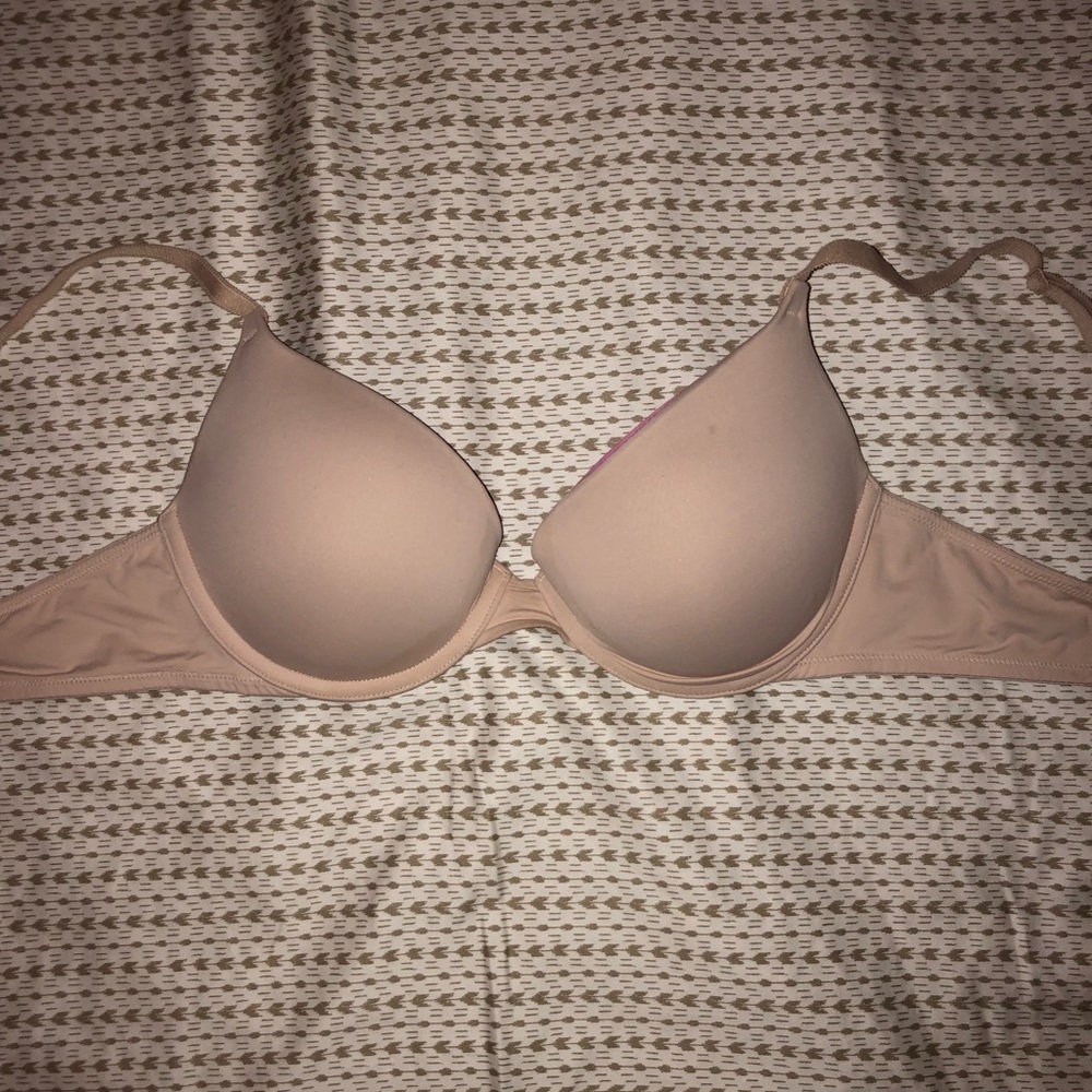 PINK VICTORIAS SECRET NUDE PUSH UP BRA